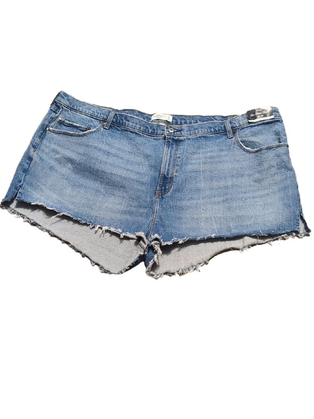 Abercrombie & Fitch High Rise Mom Shorts Distressed Size 37/24